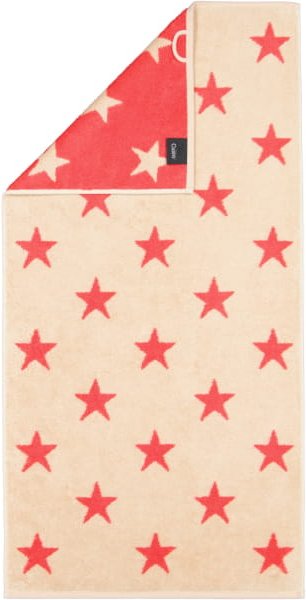 Cawö Handtücher NEW STARS Sterne groß 6260 - Farbe: beige/pink - 32 - Handtuch 50x100 cm