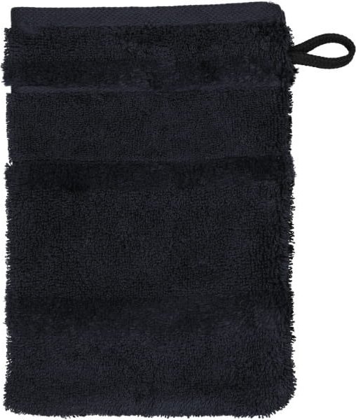 Cawö Handtücher Noblesse2 Uni 1002 - Farbe: schwarz - 906 - Waschhandschuh 16x22 cm
