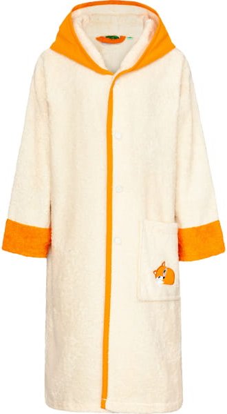 Smithy Füchse los - Kinder-Bademantel - Farbe: natur (1602021) - 86/92