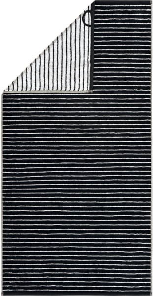 Cawö Handtücher Black&White Ringel 6280 - Farbe: schwarz/weiß - 96 - Duschtuch 80x150 cm