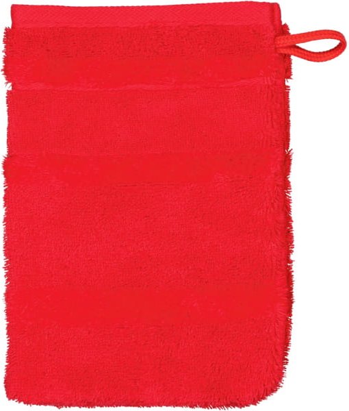 Cawö - Noblesse2 1002 - Farbe: rot - 203 - Waschhandschuh 16x22 cm