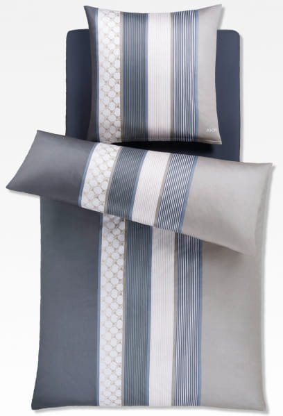 JOOP Bettwäsche Cornflower Stripes 4069 - Farbe: Deep Coal - 09 - 80x80 cm - 155x220 cm