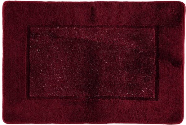 Rhomtuft RHOMY - Badteppich Versailles 255 - Farbe: bordeauxrot/lurex - 407 - 60x90 cm