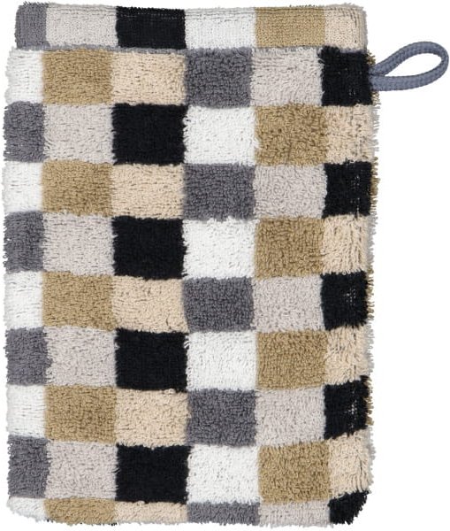 Thumbnail - Cawö - Life Style Karo 7047 - Farbe: 37 - kiesel - Waschhandschuh 16x22 cm