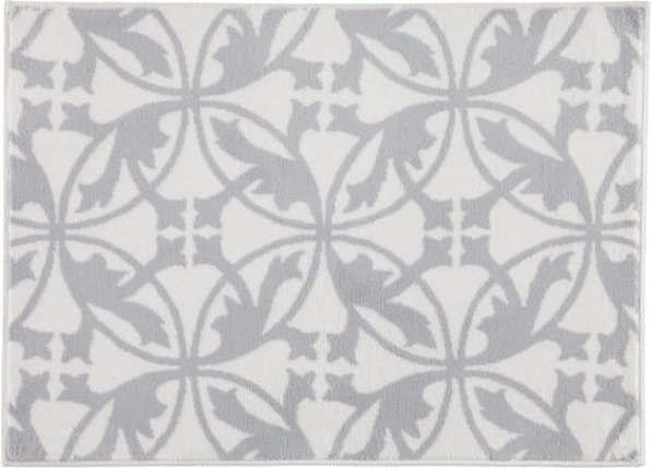 Thumbnail - Rhomtuft - Badematte Mauro - Farbe: weiß/kiesel - 1469 - 50x70 cm