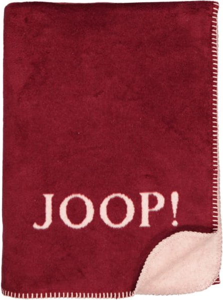JOOP! Wohndecken Uni-Doubleface - Farbe: Rouge - 150x200 cm