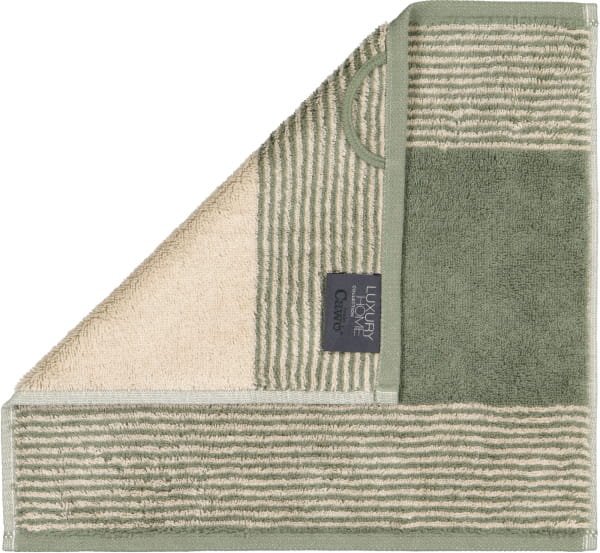 Cawö Handtücher Luxury Home Two-Tone 590 - Farbe: field - 34 - Seiflappen 30x30 cm