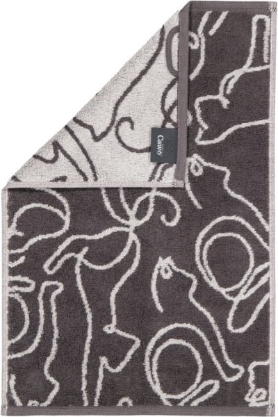 Cawö Handtücher CUTE CATS EDITION Cats 6264 - Farbe: basalt/platin - 77 - Gästetuch 30x50 cm