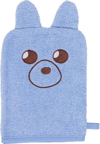 Smithy Flips der Bär - Wisch & Weg Waschhandschuh 16 x 23 cm - Farbe: hellblau (1904055)