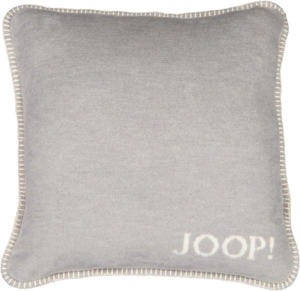 JOOP! Kissenhülle Melange-Doubleface - Größe: 50x50 cm - Farbe: Silber-Natur