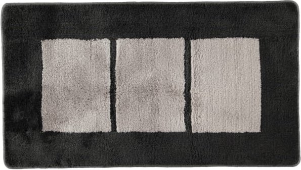 Thumbnail - Rhomtuft RHOMY - Badteppich Liberty 256 - Farbe: anthrazit/perlgrau - 409 - 65x115 cm