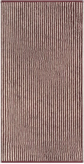 Cawö Handtücher Two-Tone Stripes 480 - Farbe: bordeaux - 23 - Handtuch 50x100 cm
