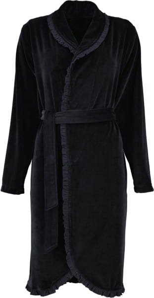 Vossen Bademäntel Damen Kurzmantel mit Schalkragen Ariel - Farbe: schwarz - 7900