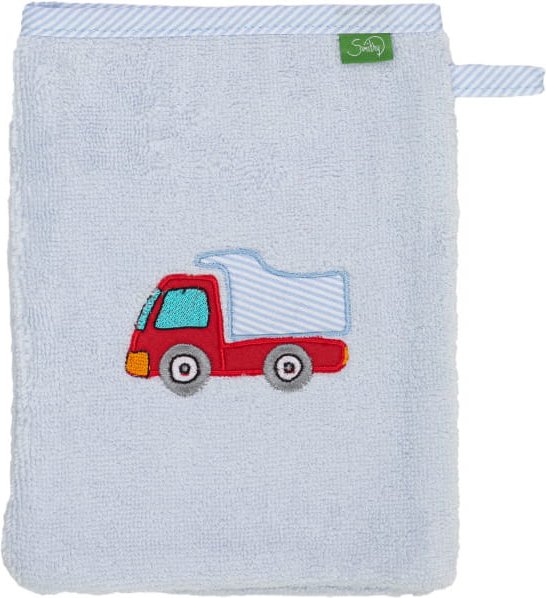 Smithy Pastellflausch Laster - Wisch & Weg Waschhandschuh 16 x 21 cm - Farbe: hellblau (2004060)