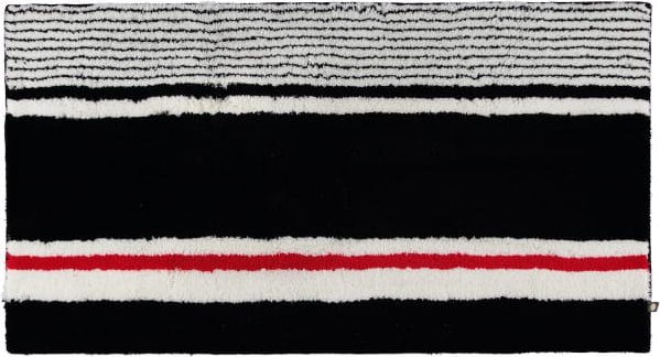 Rhomtuft - Badteppiche Maritim 237 - Farbe: schwarz/weiss/carmin - 789 - 70x130 cm