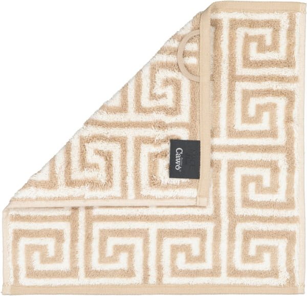 Cawö Handtücher Noblesse Elegance Allover 1088 - Farbe: sand - 33 - Seiflappen 30x30 cm