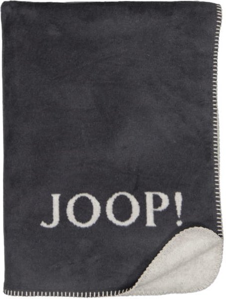 JOOP! Wohndecke Uni-Doubleface - Größe: 150x200 cm - Farbe: Anthrazit-Ash