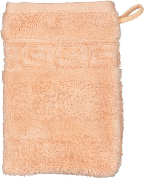 Cawö - Noblesse Uni 1001 - Farbe: 368 - lachs - Waschhandschuh 16x22 cm