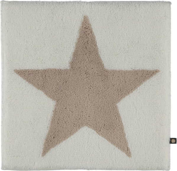 Rhomtuft - Badteppich STAR 216 - Farbe: weiß/stone - 1340 - 60x60 cm