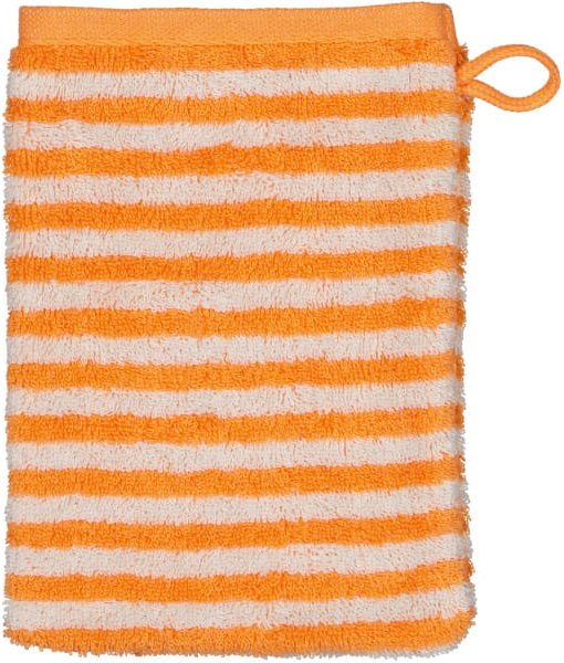 Cawö Handtücher Campus Ringel 955 - Farbe: mandarine - 33 - Waschhandschuh 16x22 cm