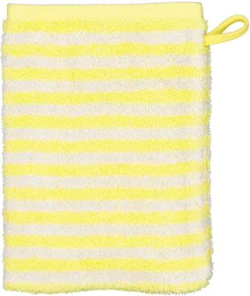 Cawö - Campus Ringel 955 - Farbe: lemon - 57 - Waschhandschuh 16x22 cm