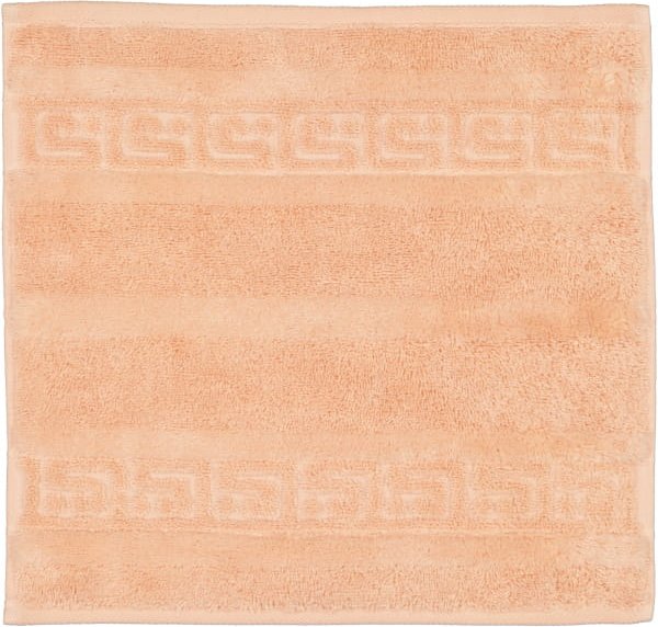 Cawö - Noblesse Uni 1001 - Farbe: 368 - lachs - Seiflappen 30x30 cm