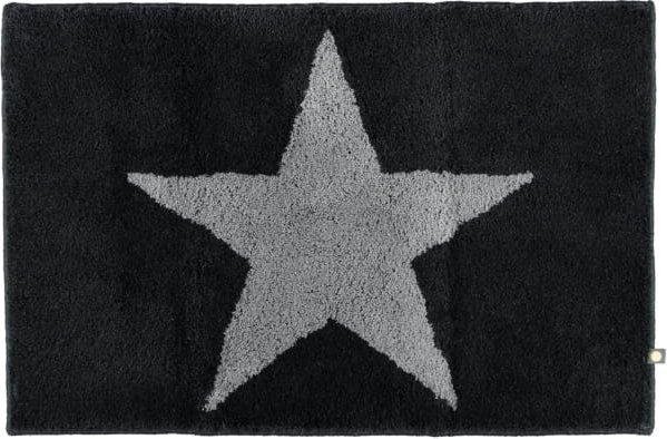 Rhomtuft - Badteppich STAR 216 - Farbe: schwarz/graphit - 1464 - 60x90 cm