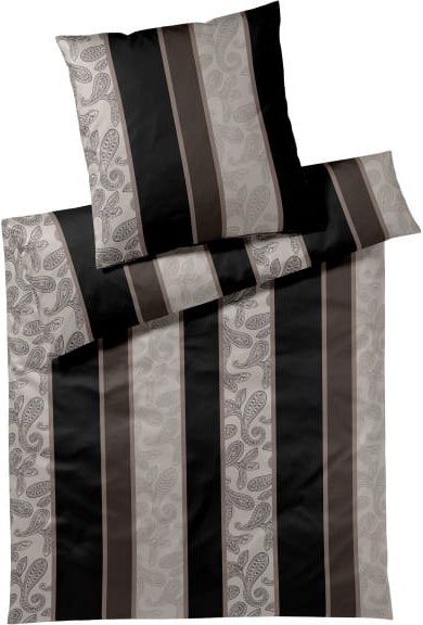JOOP! Bettwäsche Paisley Stripes 4121 - Farbe: Black - 09 - 80x80 cm - 155x220 cm