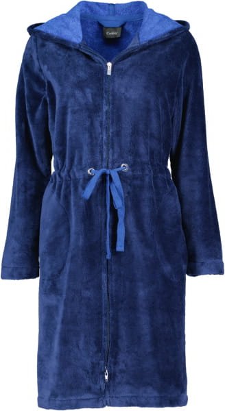 Cawö Home - Damen Bademantel Kurz Kapuze 822 - Farbe: nachtblau - 11