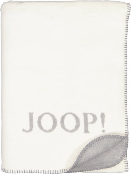 JOOP! Wohndecke Melange-Doubleface - Größe: 150x200 cm - Farbe: Natur-Silber
