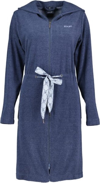 JOOP Active Damen Bademantel Kapuze kurz 1659 - Farbe: Blau - 11 - M