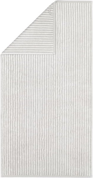 Cawö Handtücher Two-Tone Stripes 480 - Farbe: platin - 76 - Handtuch 50x100 cm