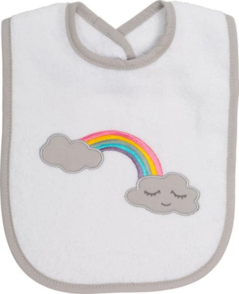 Smithy Wolkenweich Regenbogen - Lätzchen 24 x 24 cm - Farbe: weiß (1805065)