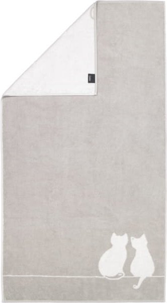 Cawö Handtücher CUTE CATS EDITION You & Me 6263 - Farbe: platin/weiß - 76 - Duschtuch 80x150 cm