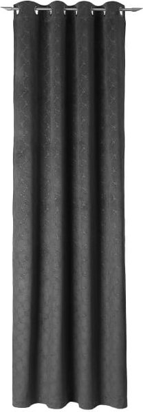 JOOP! Vorhang Gardine Emboss mit Ösen - Größe: 140x250 cm - Farbe: Anthrazit - 012