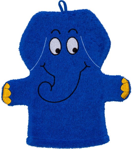 Smithy Die Sendung mit dem blauen Elefanten - Elefant - Waschhandschuh - Farbe: blau (1504031)