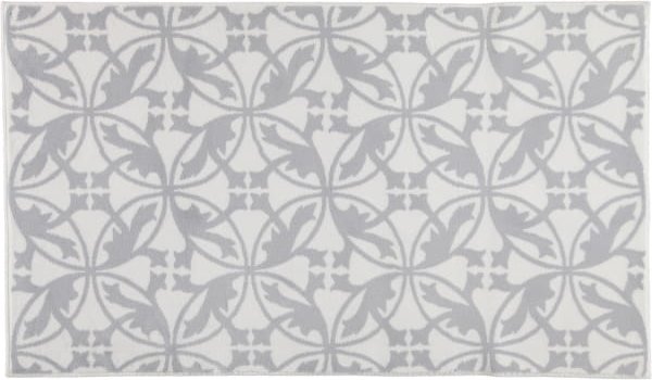 Rhomtuft - Badematte Mauro - Farbe: weiß/kiesel - 1469 - 70x120 cm