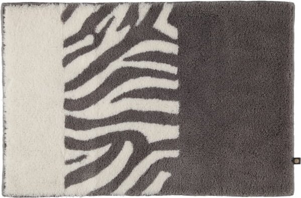 Rhomtuft - Badteppiche Zebra - Farbe: kiesel/weiss - 1401 - 60x90 cm