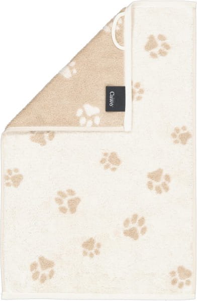 Cawö Handtücher WE LOVE DOGS Paws 6247 - Farbe: Natur-Beige - 33 - Gästetuch 30x50 cm