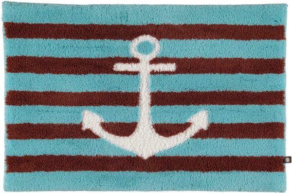 Rhomtuft - Badteppiche Anker - Farbe: ice/cappucino/weiss - 1370 - 60x90 cm