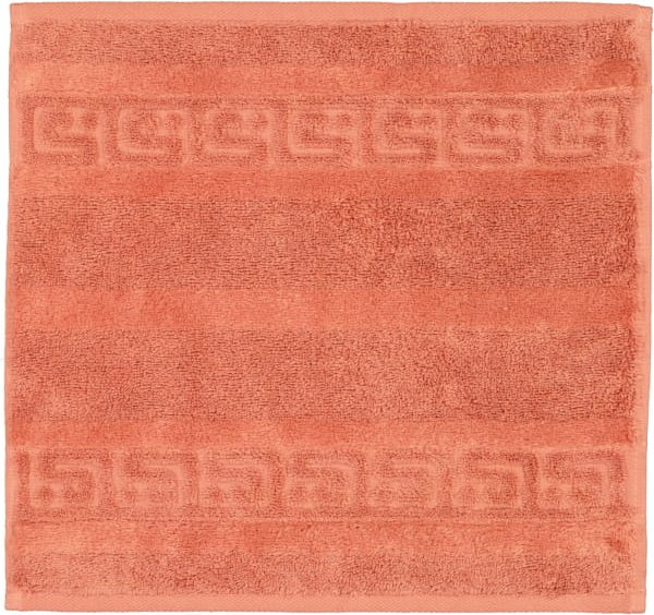 Cawö Handtücher Noblesse Uni 1001 - Farbe: brick - 387 - Seiflappen 30x30 cm