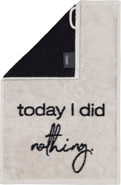 Cawö Gästetücher Postcard Towels Edition 100 - Farbe: today I did nothing - 04 - Gästetuch 30x50 cm