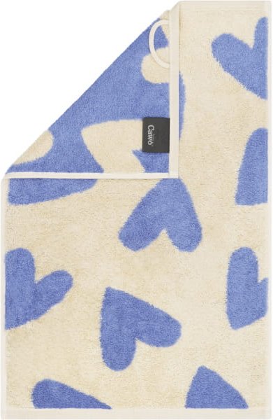 Cawö Handtücher Heart Beats Hearts 6275 - Farbe: capri - 31 - Gästetuch 30x50 cm