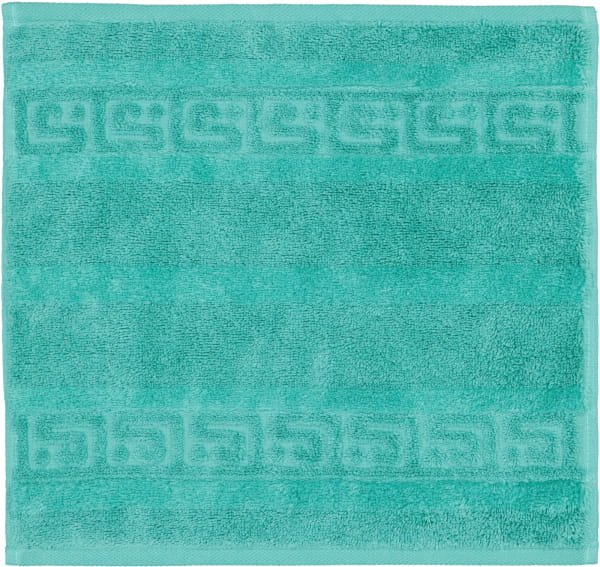 Cawö Handtücher Noblesse Uni 1001 - Farbe: smaragd - 421 - Seiflappen 30x30 cm