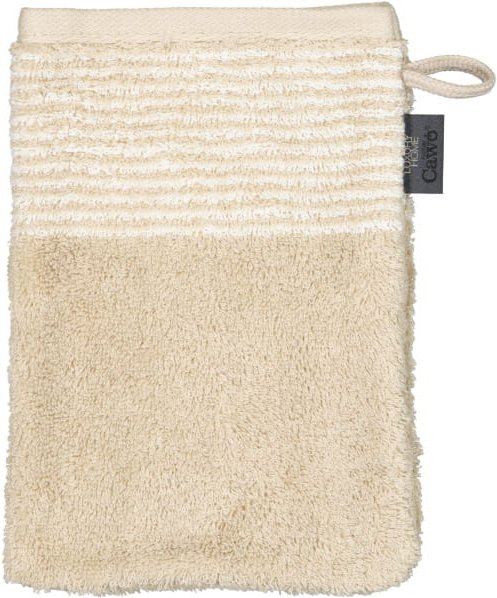 Cawö - Luxury Home Two-Tone 590 - Farbe: sand - 33 - Waschhandschuh 16x22 cm