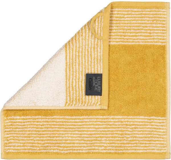 Cawö Handtücher Luxury Home Two-Tone 590 - Farbe: gold - 53 - Seiflappen 30x30 cm