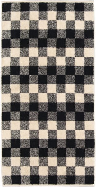 Cawö Handtücher Natural Karo 6217 - Farbe: natur-schwarz - 39 - Handtuch 50x100 cm