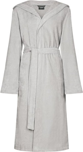 Thumbnail - Cawö Bademäntel Damen Kapuze Cord-Optik 6140 - Farbe: silber - 713 - M