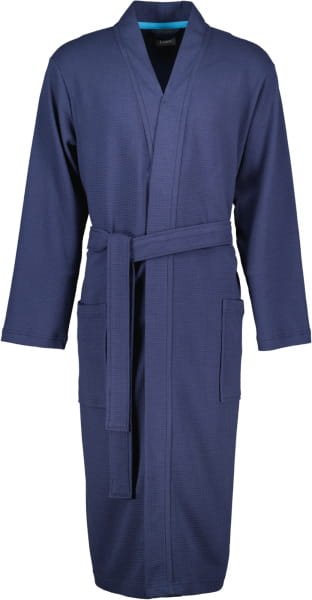 Cawö Home Herren Bademantel Kimono 816 - Farbe: marine - 14 - M