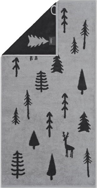 Cawö Handtücher WINTER EDITION Tannen 6273 - Farbe: platin/basalt - 70 - Handtuch 50x100 cm